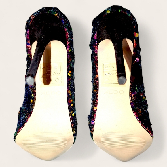 Aldo Sequin Stiletto Heels - Sz 7 - Picture 4 of 4
